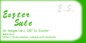 eszter sule business card